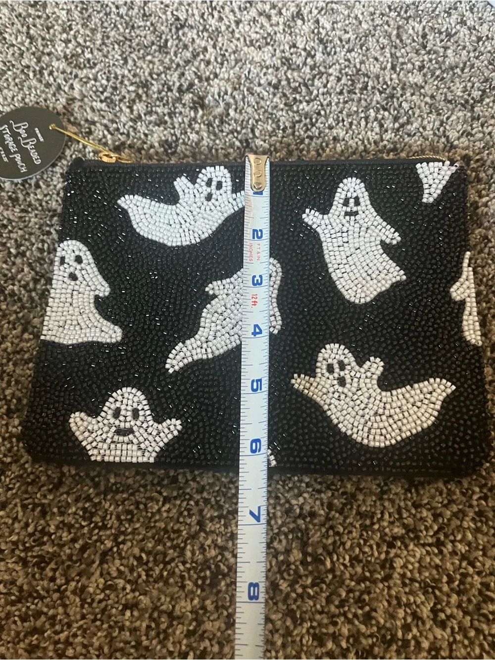 Beaded storage pouch